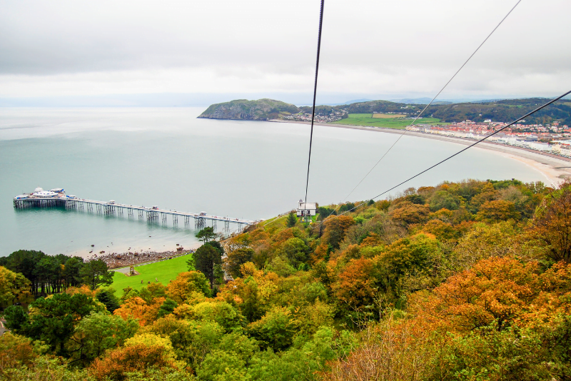 Autumn in Llandudno View from the Great Orme towards Llandudno pier in autumn