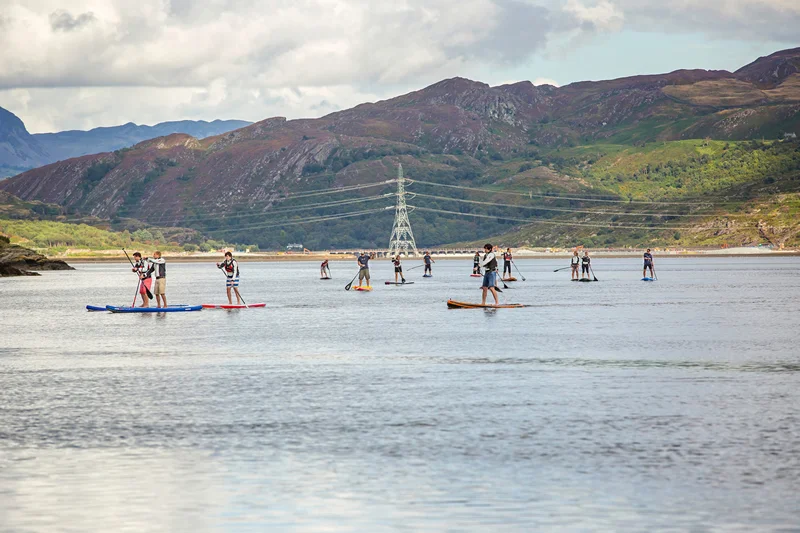 paddleboarding