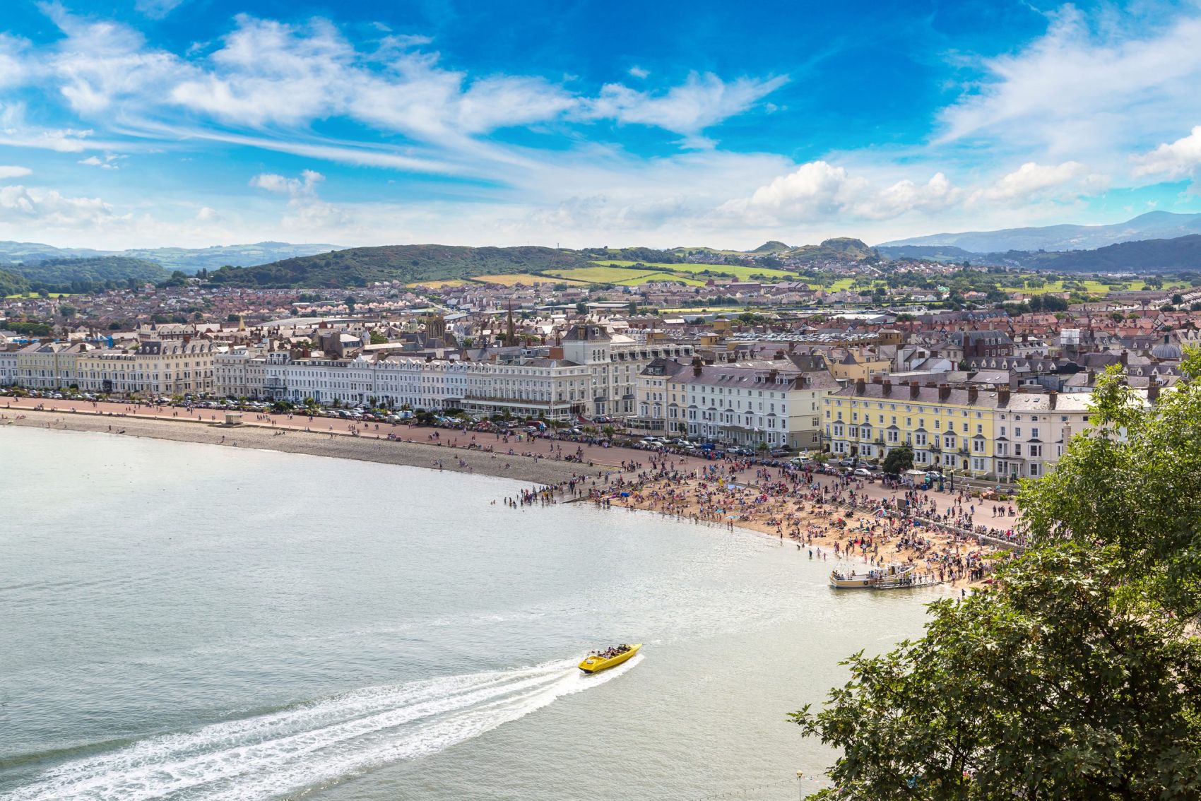 Panoramic view of llandudno in Wales llandudno