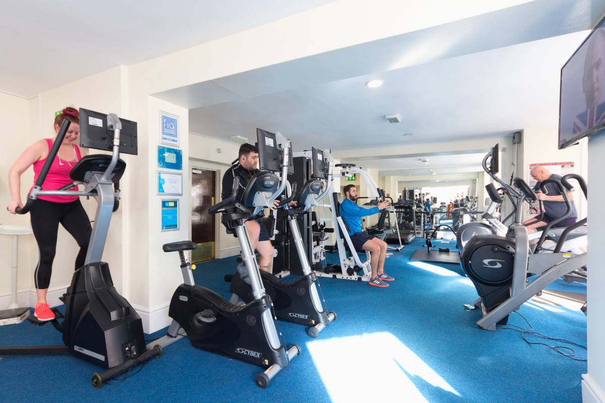 Guests and members working out at Mint Condition gym at The Imperial hotel