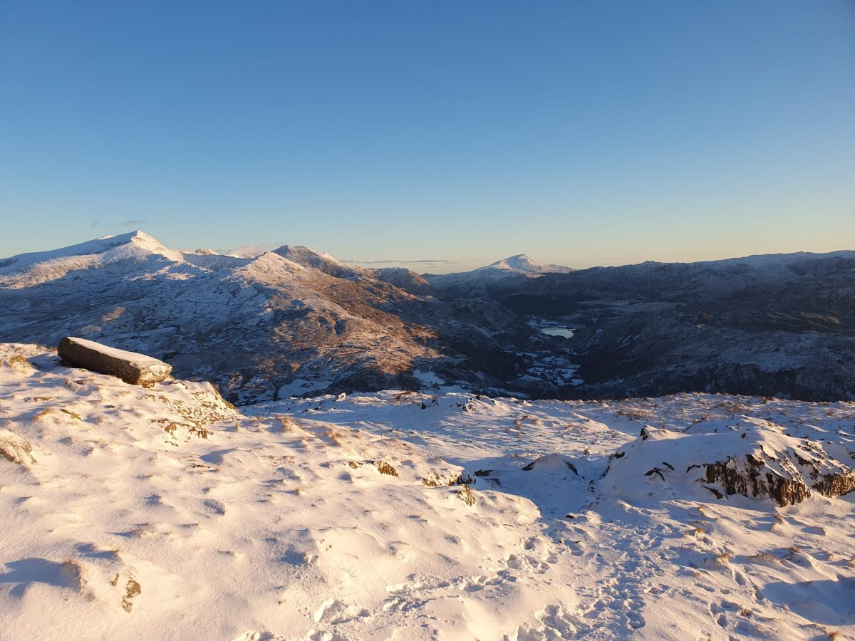 snowdonia covered in snow 