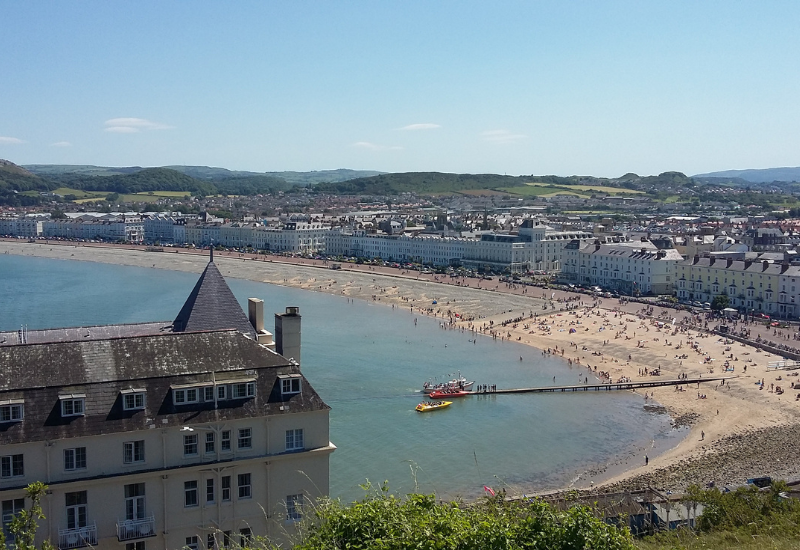 view overlooking llandudno
